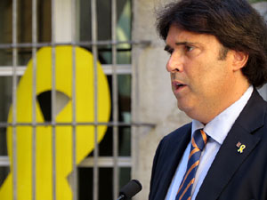 Diada Nacional 2018. Acte institucional al Pati de les Magnòlies, amb parlaments de Marta Madrenas, Miquel Noguer i Pere Vila