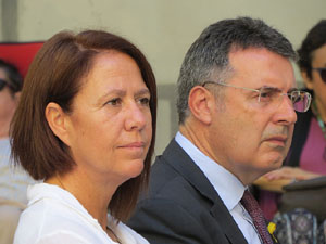 Diada Nacional 2018. Acte institucional al Pati de les Magnòlies, amb parlaments de Marta Madrenas, Miquel Noguer i Pere Vila