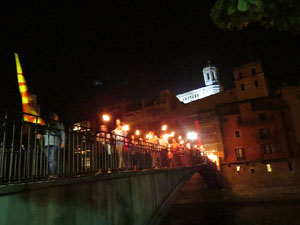 Diada Nacional 2018. XII Marxa de Torxes de Girona pels carrers del Barri Vell de Girona
