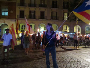 Diada Nacional 2018. XII Marxa de Torxes de Girona pels carrers del Barri Vell de Girona