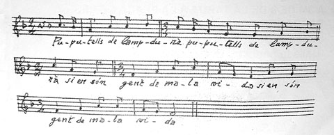 'Puputells de Campdor&agrave;, puputells de Campdor&agrave;, que en s&oacute;n gent de mala vida'