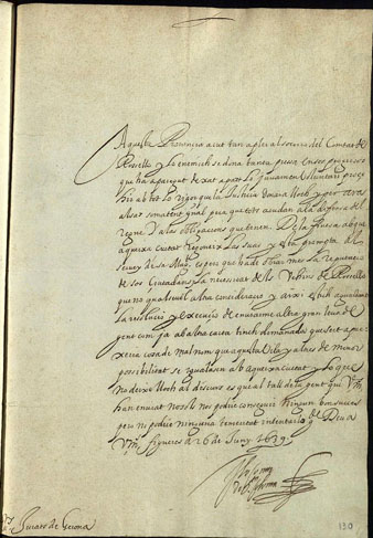 1639/06/26. El lloctinent Dalmau de Queralt, comte de Santa Coloma, als jurats de la ciutat de Girona. Atesos els progressos de lenemic al comtat de Rosselló, els comunica la convocatòria de sometent general per tal de defensar-lo convenientment