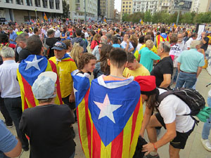 Commemoració de l'1-O a la plaça de l'U d'octubre de 2017
