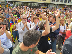 Commemoraci&oacute; de l'1-O a la pla&ccedil;a de l'U d'octubre de 2017