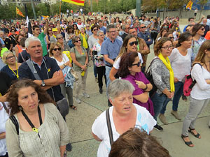 Commemoraci&oacute; de l'1-O a la pla&ccedil;a de l'U d'octubre de 2017