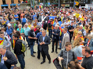 Commemoració de l'1-O a la plaça de l'U d'octubre de 2017
