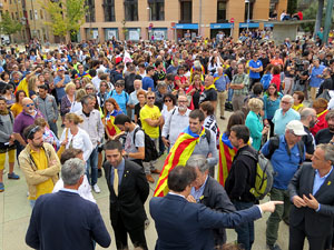 Commemoració de l'1-O a la plaça de l'U d'octubre de 2017