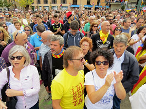 Commemoració de l'1-O a la plaça de l'U d'octubre de 2017