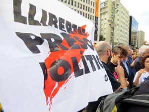 Commemoració de l'1-O a la plaça de l'U d'octubre de 2017