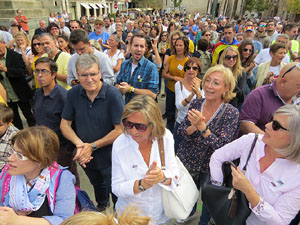 Commemoració de l'1-O a la plaça de l'U d'octubre de 2017