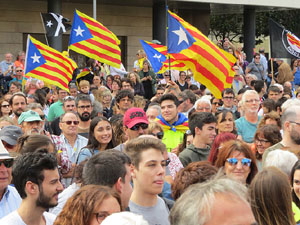 Commemoració de l'1-O a la plaça de l'U d'octubre de 2017