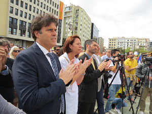Commemoraci&oacute; de l'1-O a la pla&ccedil;a de l'U d'octubre de 2017