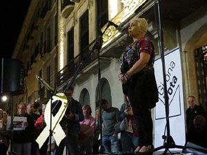 Concentraci&oacute; a la pla&ccedil;a del Vi per la llibertat dels presos pol&iacute;tics, amb Joanjo Bosk