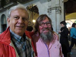 Concentraci&oacute; a la pla&ccedil;a del Vi per la llibertat dels presos pol&iacute;tics, amb Joanjo Bosk