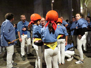 Fires 2018. Els Castells de Vigília al monestir de Sant Pere de Galligants, amb els Marrecs de Salt i la Colla Castellera Esperxats