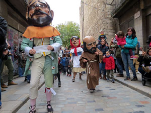 Fires 2018. Passejada amb els capgrossos de la ciutat i Fal&middot;lera Gironina