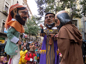 Fires 2018. Passejada amb els capgrossos de la ciutat i Fal&middot;lera Gironina