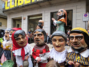 Fires 2018. Passejada amb els capgrossos de la ciutat i Fal&middot;lera Gironina