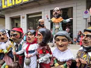 Fires 2018. Passejada amb els capgrossos de la ciutat i Fal&middot;lera Gironina