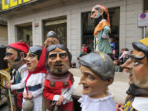 Fires 2018. Passejada amb els capgrossos de la ciutat i Fal&middot;lera Gironina