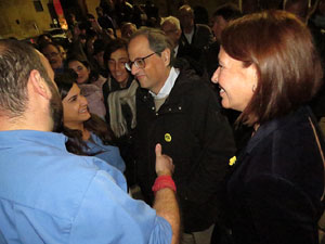Fires 2018. Pujada d'un pilar per les escales de la Catedral, a càrrec dels Marrecs de Salt