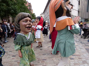 Fires 2018. Preg&oacute; de Fires. Les cercaviles de gegants i capgrossos fins la pla&ccedil;a del Vi