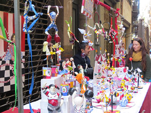 Fira d'Artesania al carrer Ballesteries
