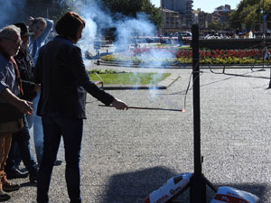 Fires 2018. La tronada dels Quatre Rius a la plaça Catalunya