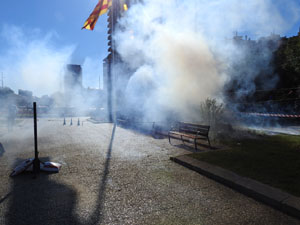 Fires 2018. La tronada dels Quatre Rius a la plaça Catalunya