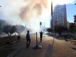 Fires 2018. La tronada dels Quatre Rius a la plaça Catalunya