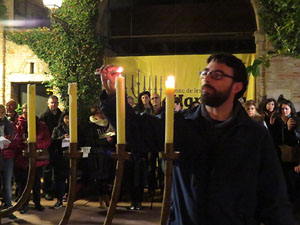 Nadal 2018 a Girona. Encesa de les llums de Hanukk&agrave; al pati dels Rabins