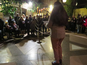 Nadal 2018 a Girona. Encesa de les llums de Hanukk&agrave; al pati dels Rabins