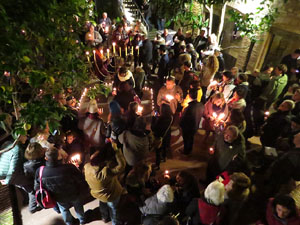Nadal 2018 a Girona. Encesa de les llums de Hanukk&agrave; al pati dels Rabins