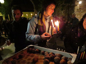 Nadal 2018 a Girona. Encesa de les llums de Hanukk&agrave; al pati dels Rabins