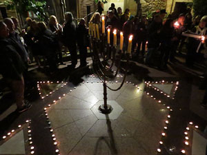 Nadal 2018 a Girona. Encesa de les llums de Hanukk&agrave; al pati dels Rabins