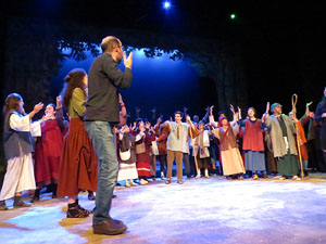 Nadal 2018 a Girona. Assaig de 'Els Pastorets de Girona' al Teatre Municipal