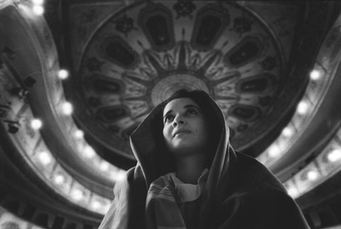 L. Vaquero, int&egrave;rpret de la Mare de D&eacute;u als Pastorets, al Teatre Municipal. 1985