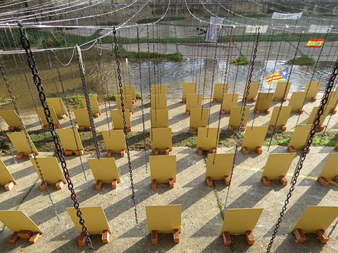 La instal·lació a l'Onyar