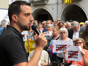 Concentració a la plaça del Vi per la independència i la llibertat dels presos polítics