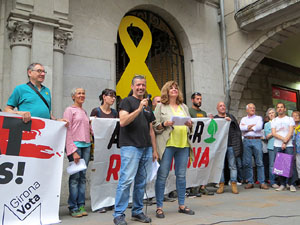 Concentració a la plaça del Vi per la independència i la llibertat dels presos polítics