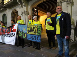 Concentraci&oacute; a la pla&ccedil;a del Vi per la llibertat dels presos pol&iacute;tics, amb Cims per la Llibertat