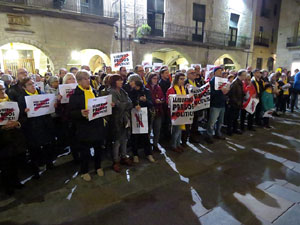 Concentraci&oacute; a la pla&ccedil;a del Vi per la llibertat dels presos pol&iacute;tics, amb Cims per la Llibertat