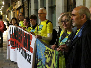 Concentraci&oacute; a la pla&ccedil;a del Vi per la llibertat dels presos pol&iacute;tics, amb Cims per la Llibertat