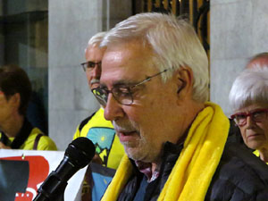 Concentraci&oacute; a la pla&ccedil;a del Vi per la llibertat dels presos pol&iacute;tics, amb Cims per la Llibertat