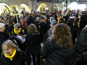 Concentració a la plaça del Vi per la independència i la llibertat dels presos polítics