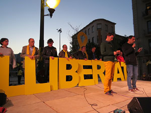 Concentraci&oacute; a la pla&ccedil;a de Santa Susanna del Mercadal