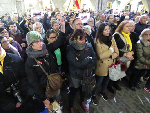 Concentració a la plaça del Vi per la independència i la llibertat dels presos polítics