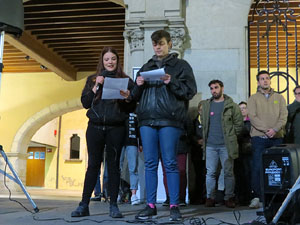 Concentració a la plaça del Vi per la independència i la llibertat dels presos polítics