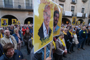 Concentraci&oacute; a la pla&ccedil;a del Vi per la independ&egrave;ncia i la llibertat dels presos pol&iacute;tics