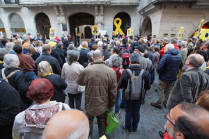 Concentraci&oacute; a la pla&ccedil;a del Vi per la independ&egrave;ncia i la llibertat dels presos pol&iacute;tics